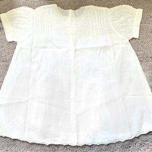 Antique Embroidered White Baby Dress
